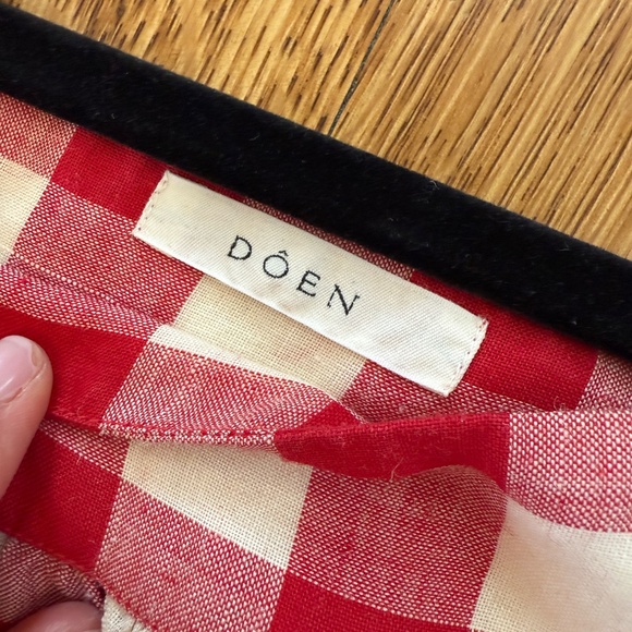 Doen x Heather Taylor Eve Dress in St. Ouen Plaid (Red Gingham) Size Small - Picture 5 of 9